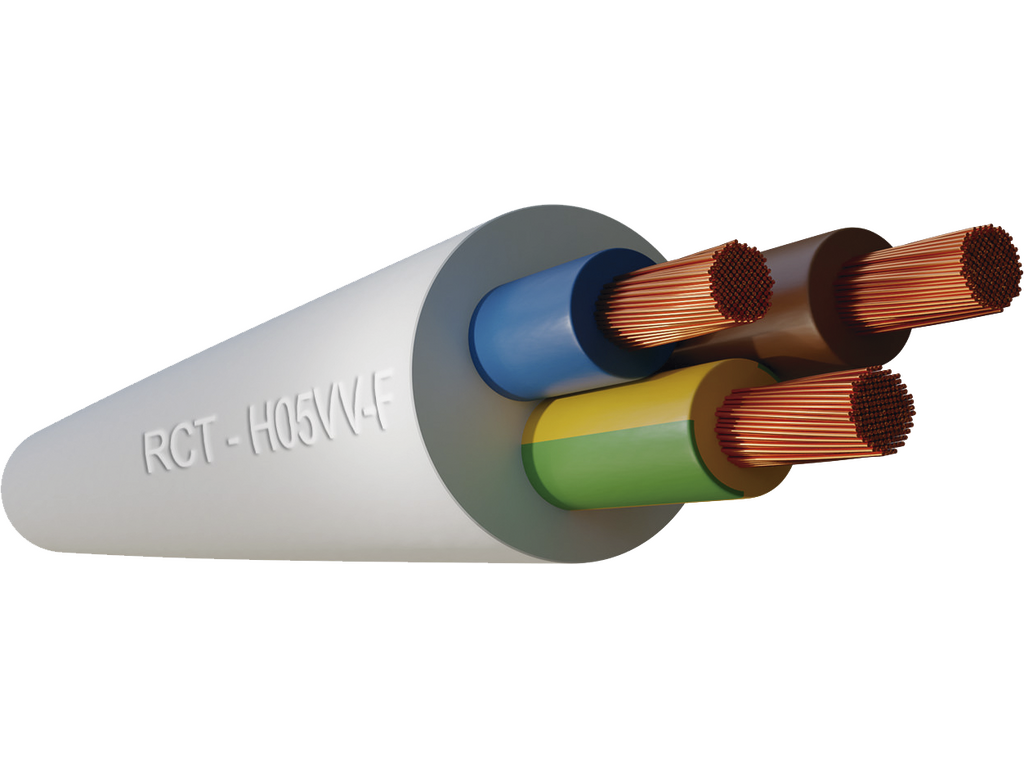 Manguera multipolar flexible H05VV-F blanca
