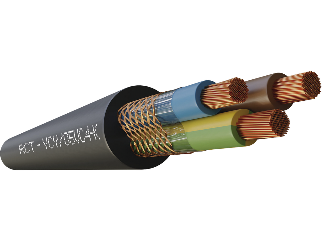Manguera multipolar flexible H05VV-F negra