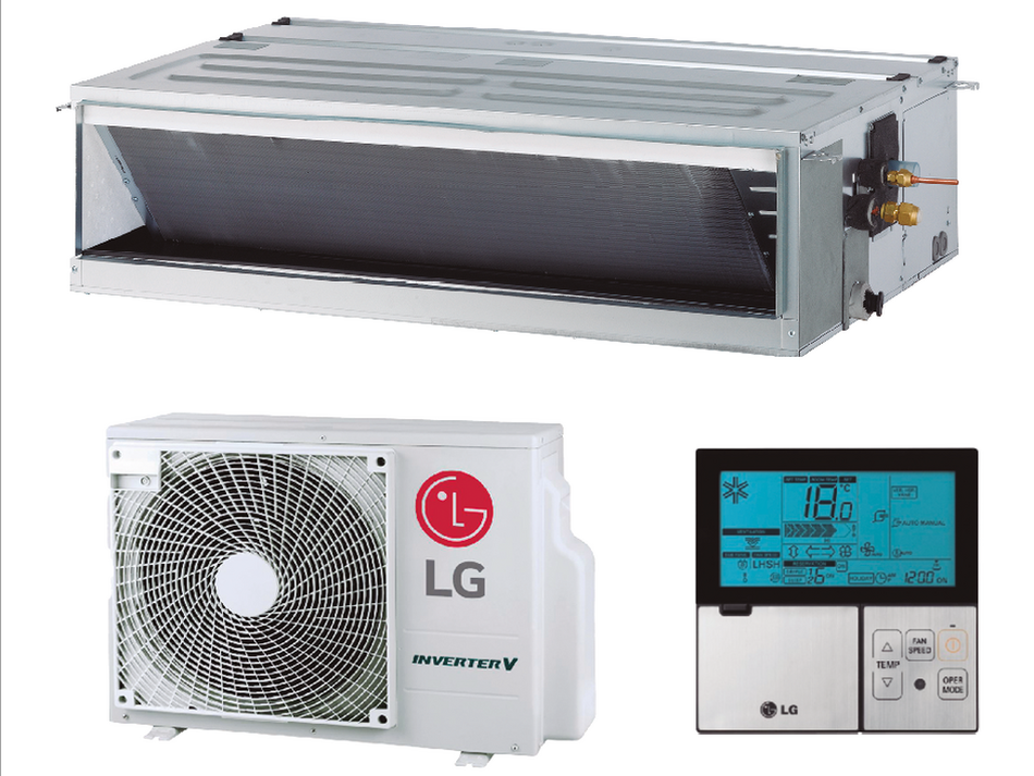 Set - LG CM24F+UUB1 conducto media y alta presión confort monofásico