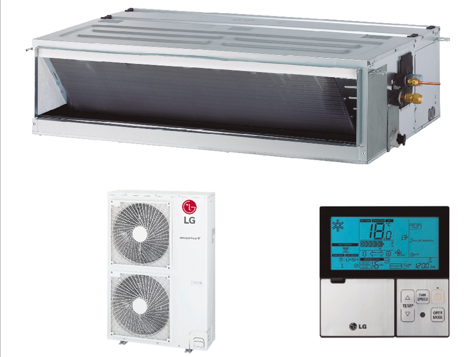 Set - LG conducto Confort+ Media y Alta presión monofásico (UM42F+UUD1)