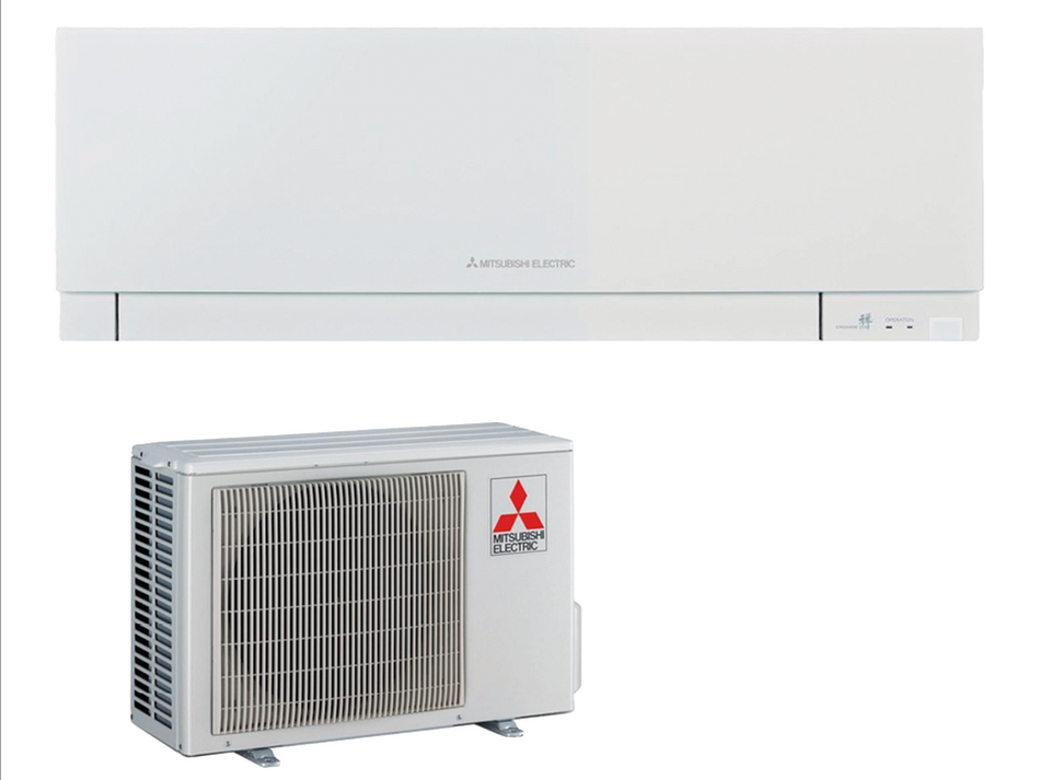 Set - Mitsubishi E. MSZ-EF25VG(K)-W split pared blanco kirigamine zen