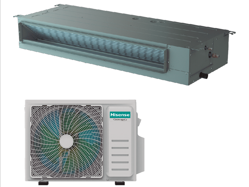 Set - Hisense conducto baja silueta turbo monofásico (ADT52UX4RCL8+AUW52U4RJ8)
